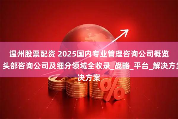 温州股票配资 2025国内专业管理咨询公司概览：头部咨询公司及细分领域全收录_战略_平台_解决方案